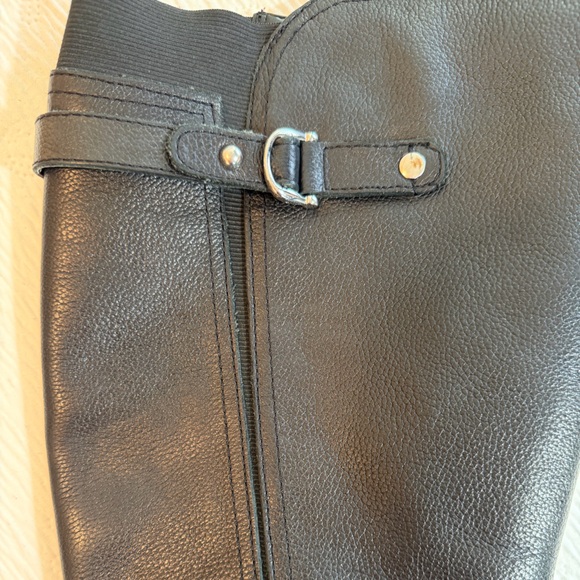 Naturalizer Wide Calf Riding Boots Black Leather size 8 chunky - Picture 5 of 15